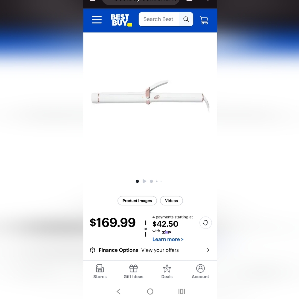 T3 White Curling Iron